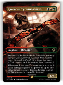 Ravenous Tyrannosaurus (Borderless) – 18 REX: Universes Beyond: Jurassic World Collection R NM