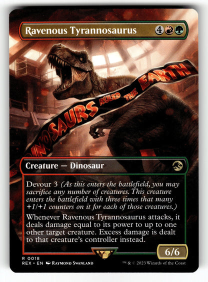 Ravenous Tyrannosaurus (Borderless) – 18 REX: Universes Beyond: Jurassic World Collection R NM