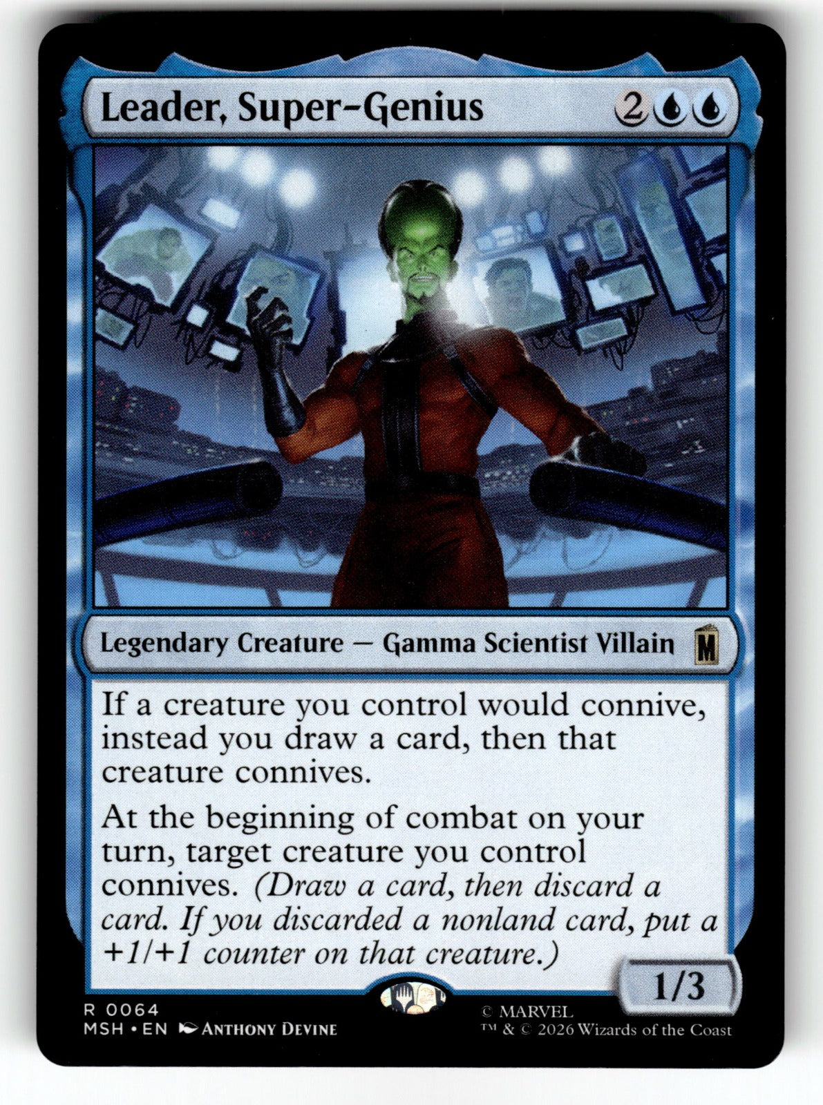 Leader, Super-Genius – 64 MSH: Marvel Super Heroes R NM