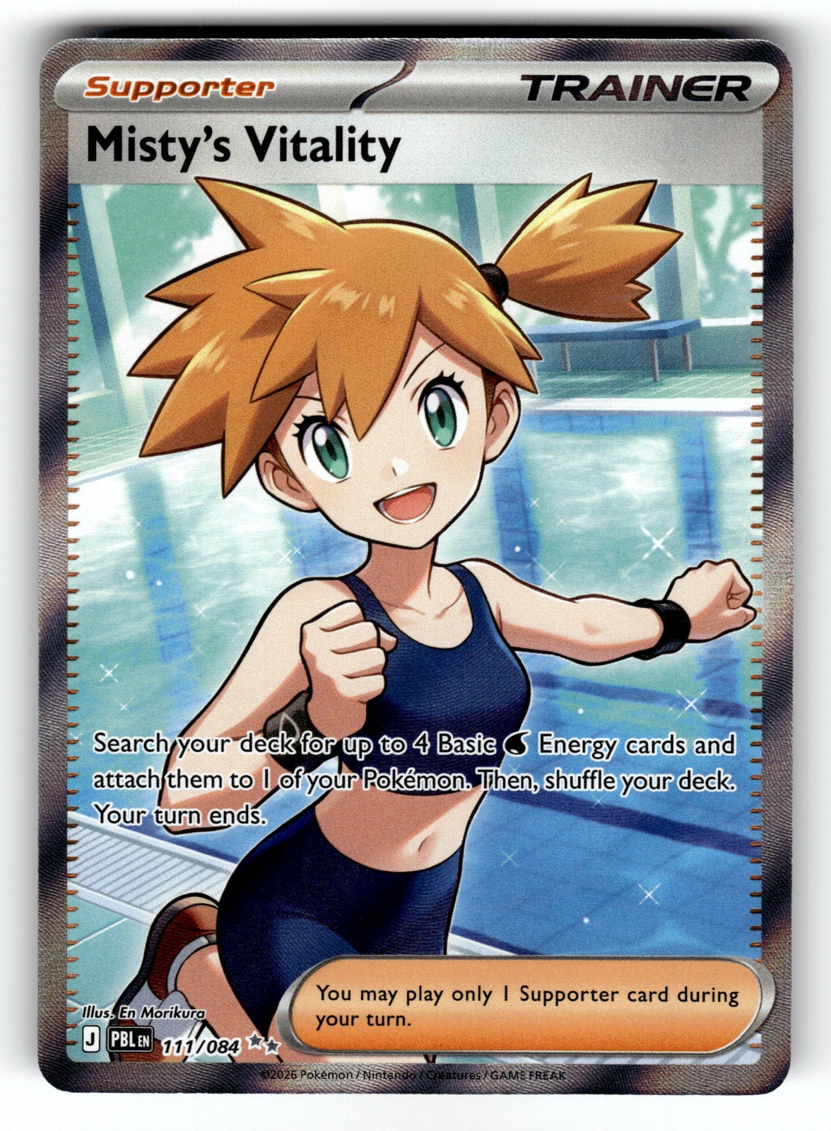 Misty's Vitality – 111/084 PBL: ME05: Pitch Black Ultra Rare Holo NM