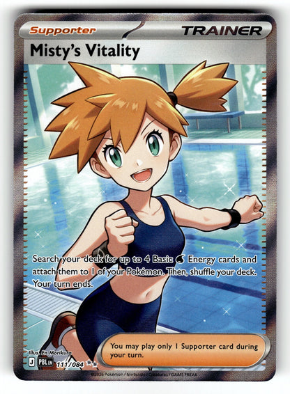 Misty's Vitality – 111/084 PBL: ME05: Pitch Black Ultra Rare Holo NM