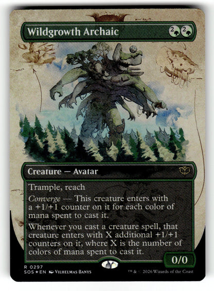 Wildgrowth Archaic (Borderless) – 297 SOS: Secrets of Strixhaven R FoilNM