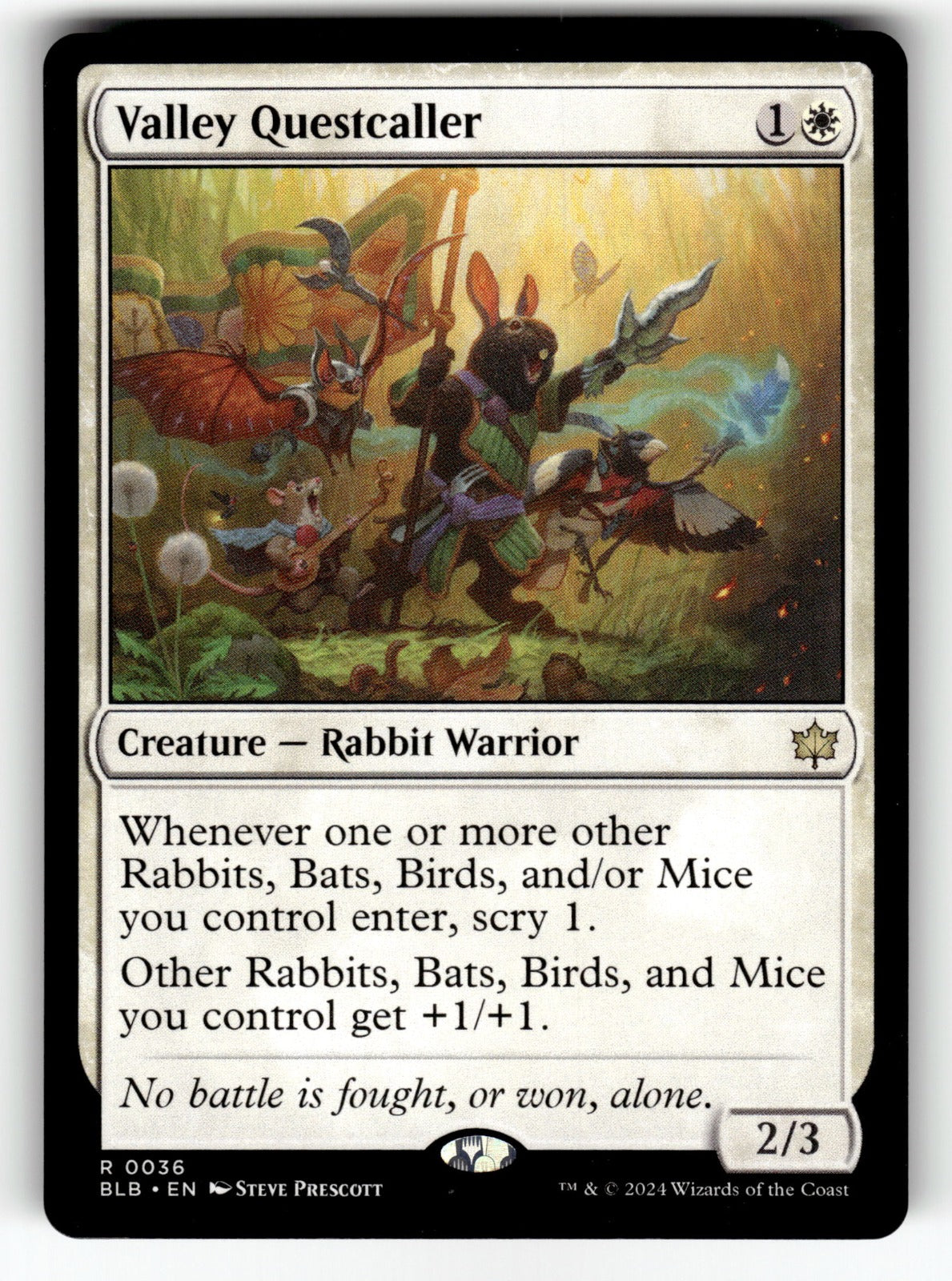Valley Questcaller – 36 BLB: Bloomburrow R NM