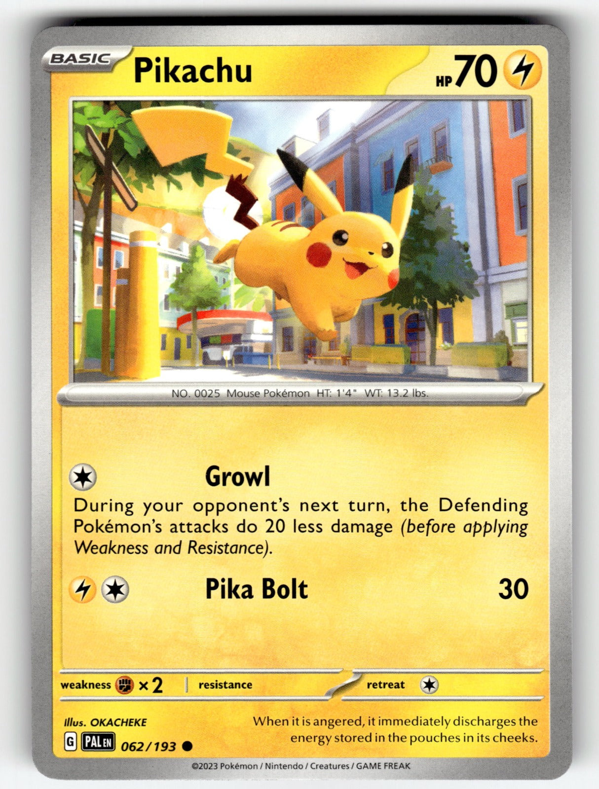 Pikachu – 062/193 PAL: SV02: Paldea Evolved Common NM