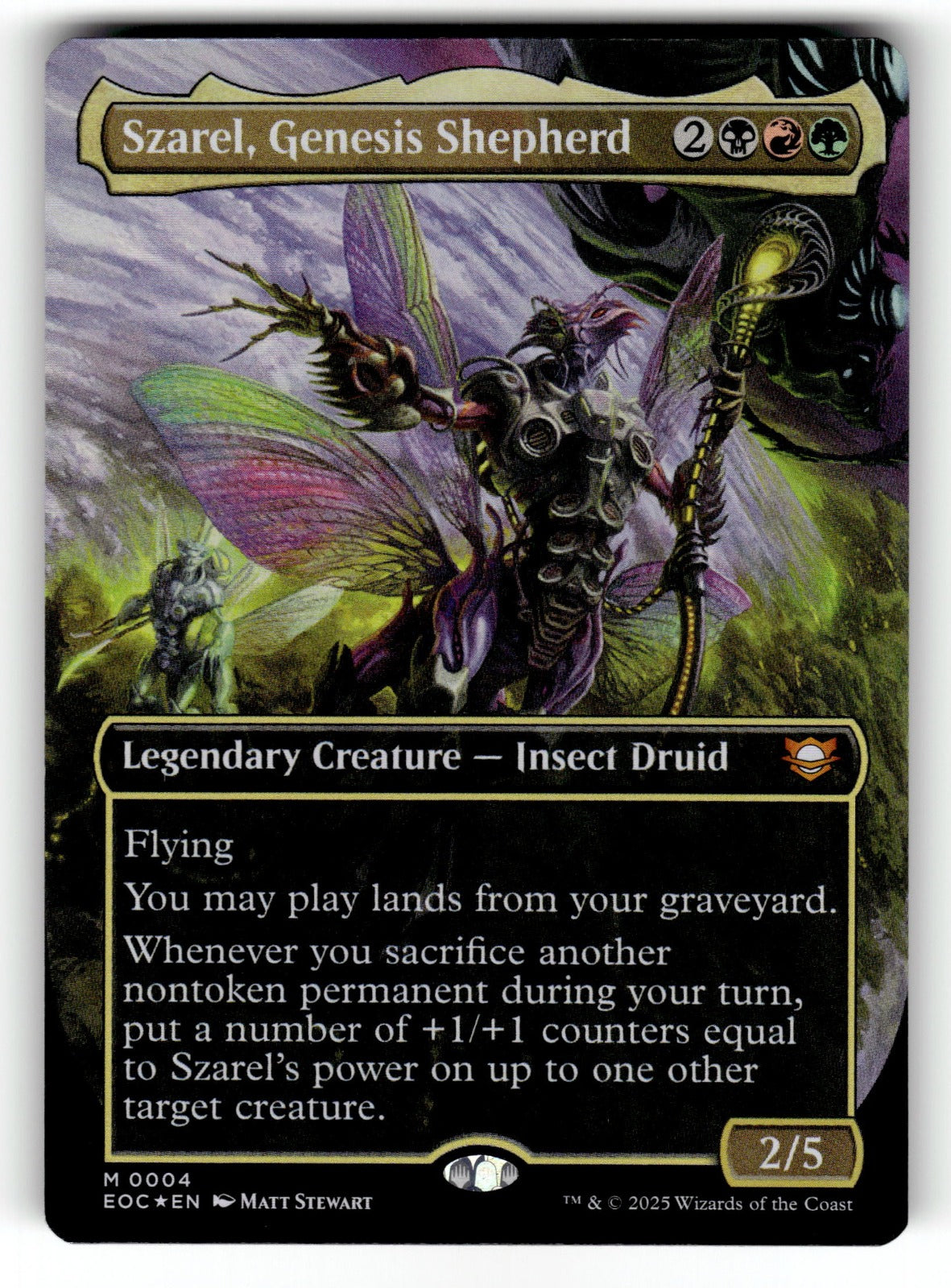Szarel, Genesis Shepherd (Borderless) – 4 EOC: Commander: Edge of Eternities M Foil NM