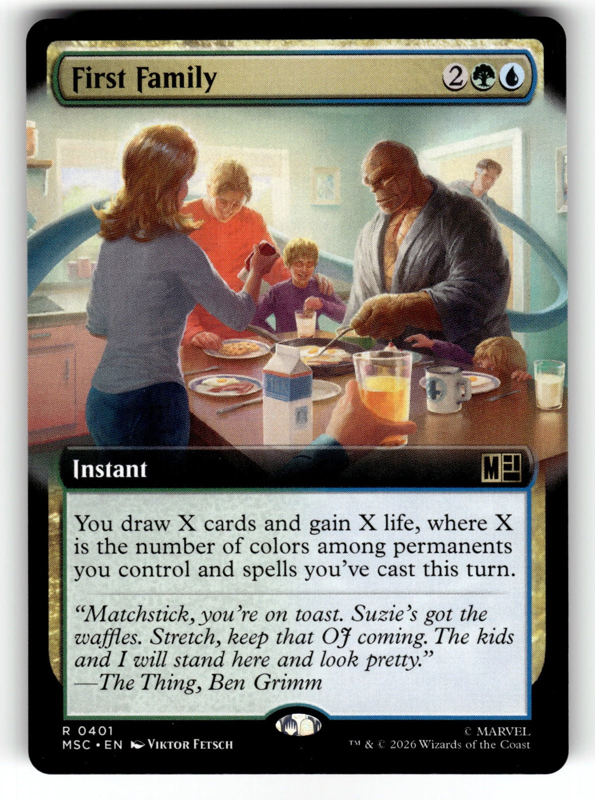 First Family (Extended Art) – 401 MSC: Commander: Marvel Super Heroes R NM