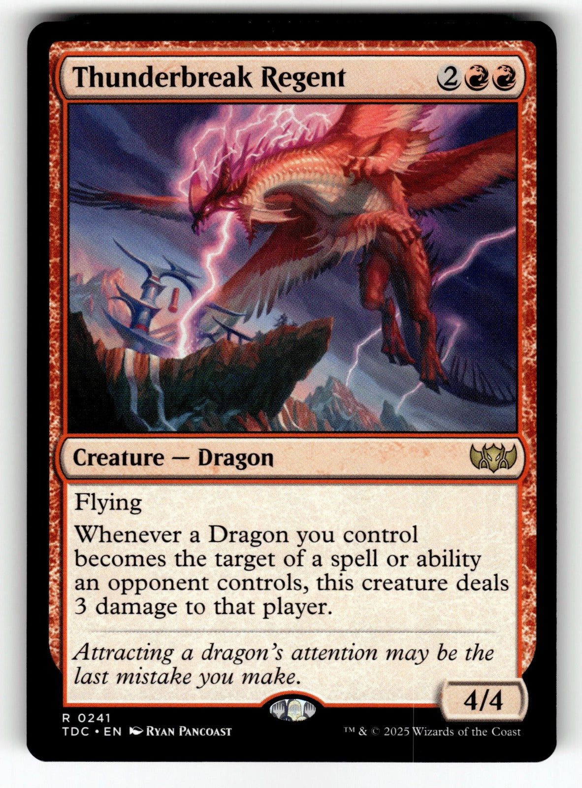 Thunderbreak Regent – 241 TDC: Commander: Tarkir: Dragonstorm R NM