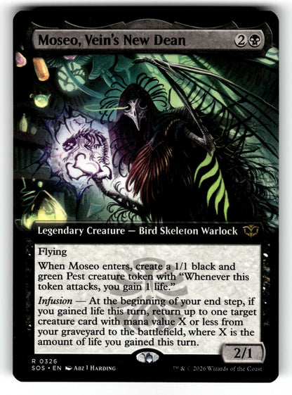 Moseo, Vein's New Dean (Extended Art) – 326 SOS: Secrets of Strixhaven R NM