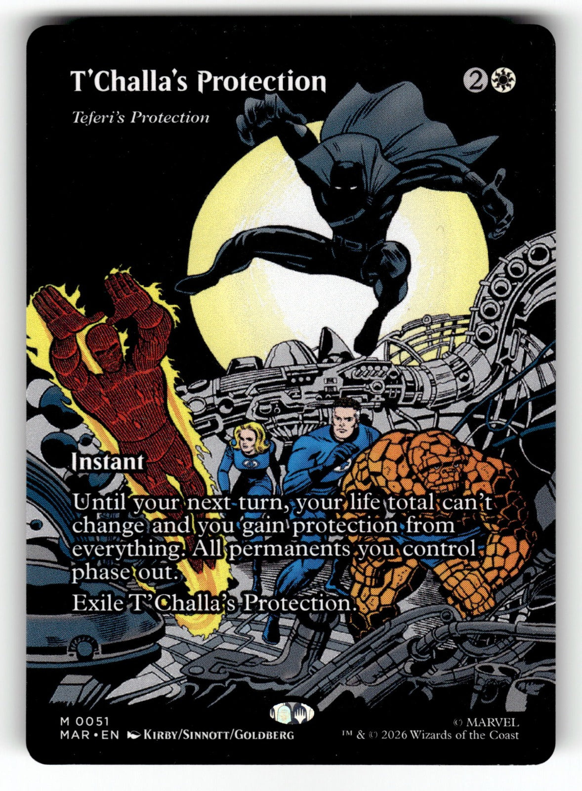T'Challa's Protection - Teferi's Protection (Borderless) – 51 MAR: Marvel Universe Eternal-Legal M NM