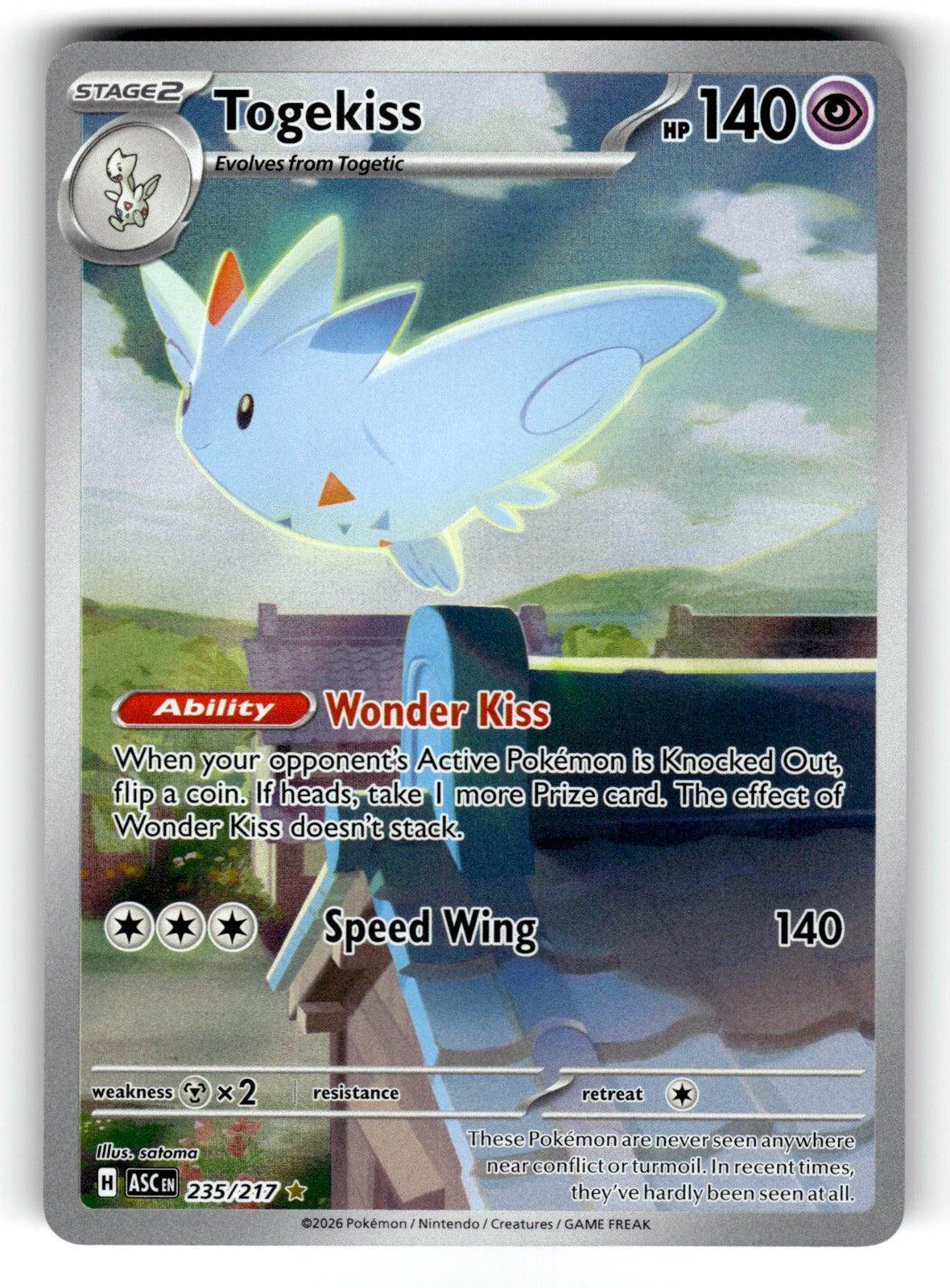 Togekiss – 235/217 ASC: ME: Ascended Heroes Illustration Rare Holo NM