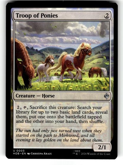 Troop of Ponies – 3 HOB: The Hobbit U NM