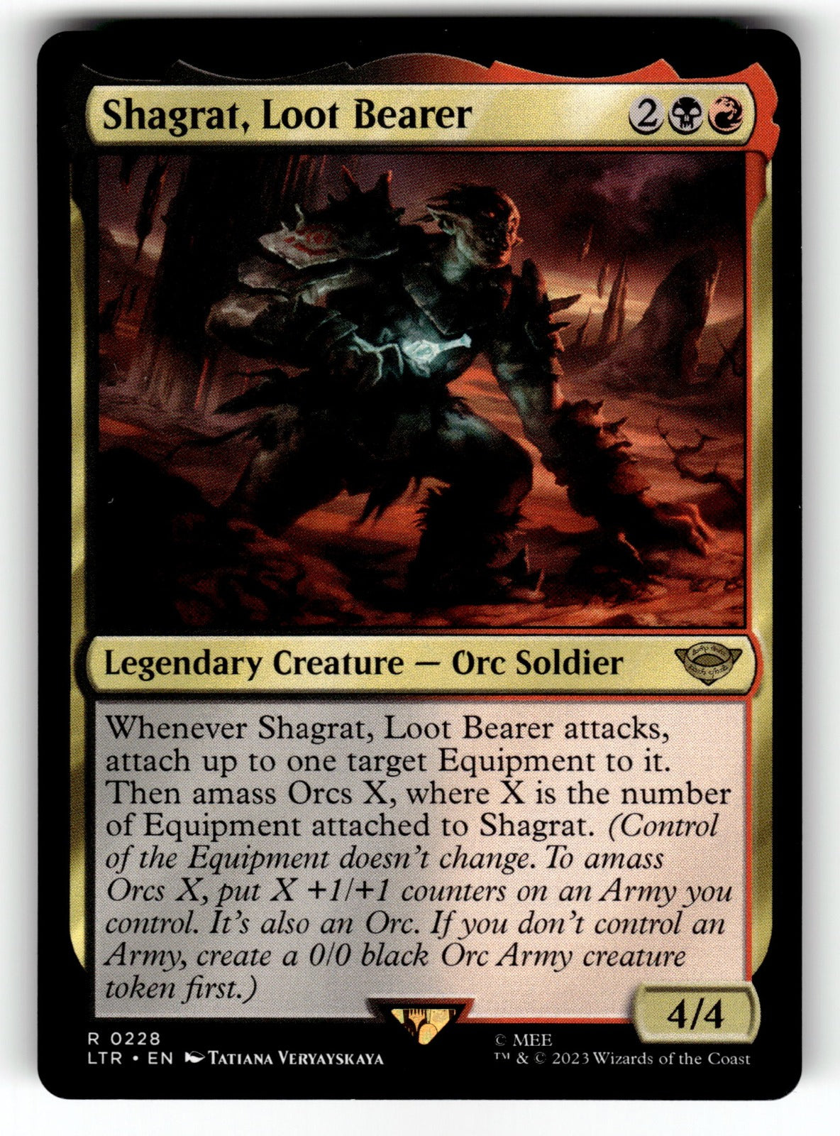 Shagrat, Loot Bearer – 228 LTR: Universes Beyond: The Lord of the Rings: Tales of Middle-earth R NM
