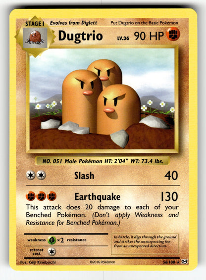 Dugtrio – 56/108 EVO: XY - Evolutions Rare NM
