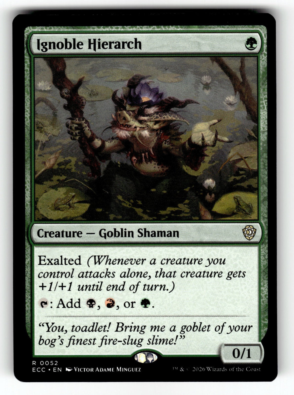 Ignoble Hierarch – 52 ECC: Commander: Lorwyn Eclipsed R NM