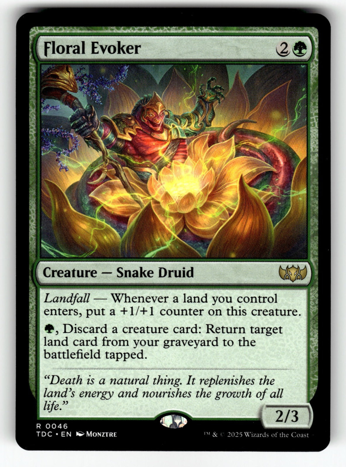 Floral Evoker – 46 TDC: Commander: Tarkir: Dragonstorm R NM