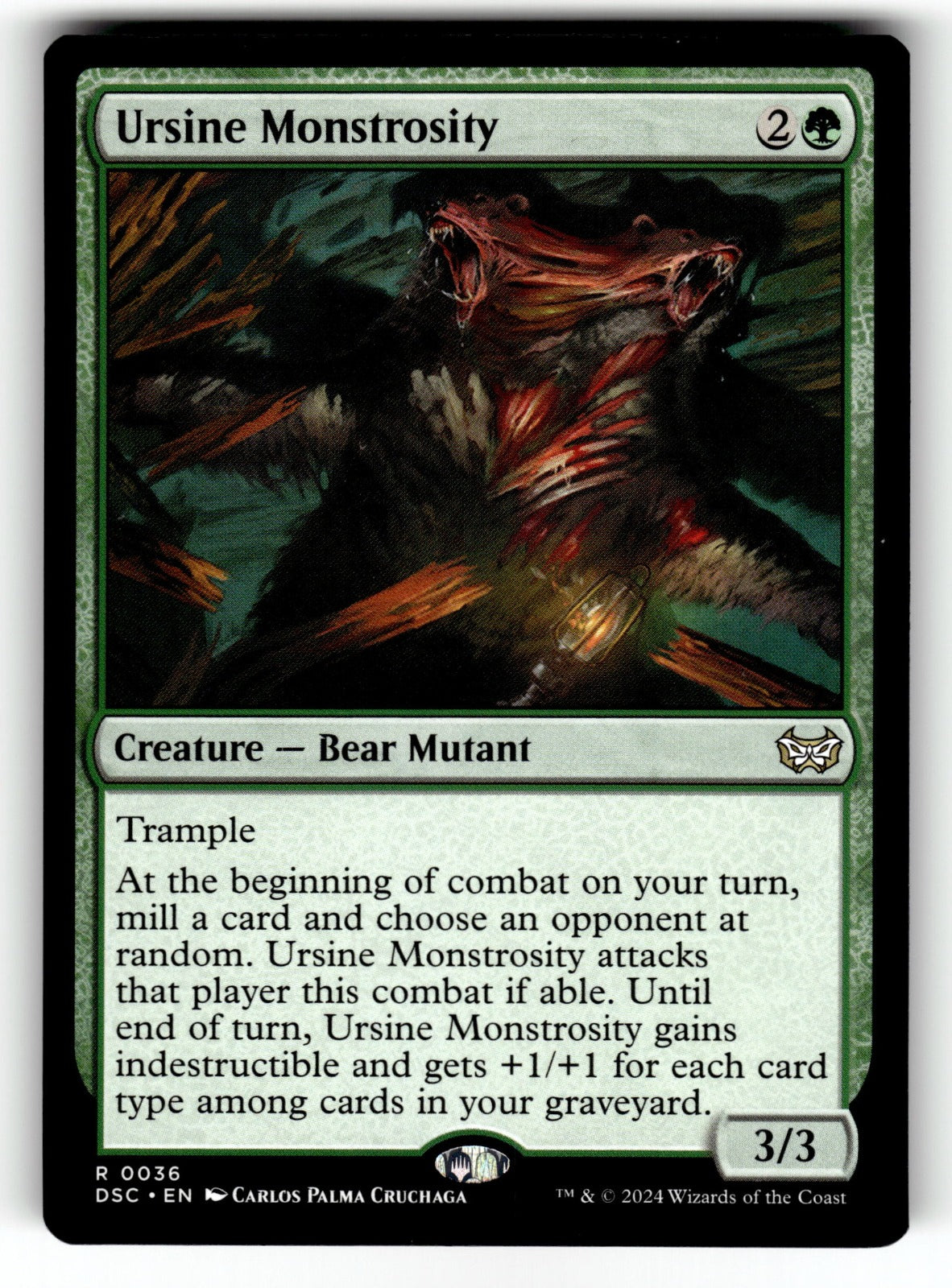 Ursine Monstrosity – 36 DSC: Commander: Duskmourn: House of Horror R NM