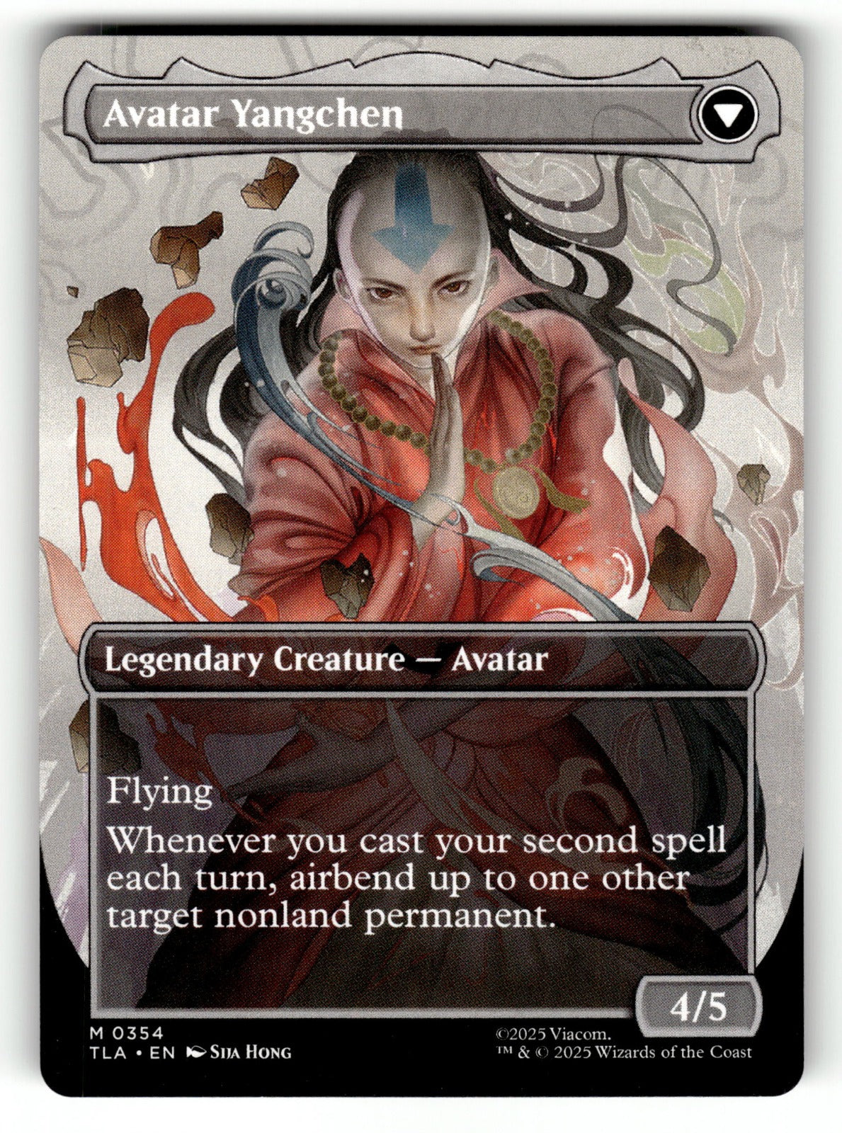 The Legend of Yangchen (Borderless) – 354 TLA: Avatar: The Last Airbender M NM (Back)
