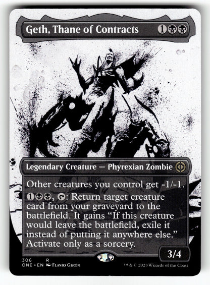 Geth, Thane of Contracts (Showcase) – 306 ONE: Phyrexia: All Will Be One R NM