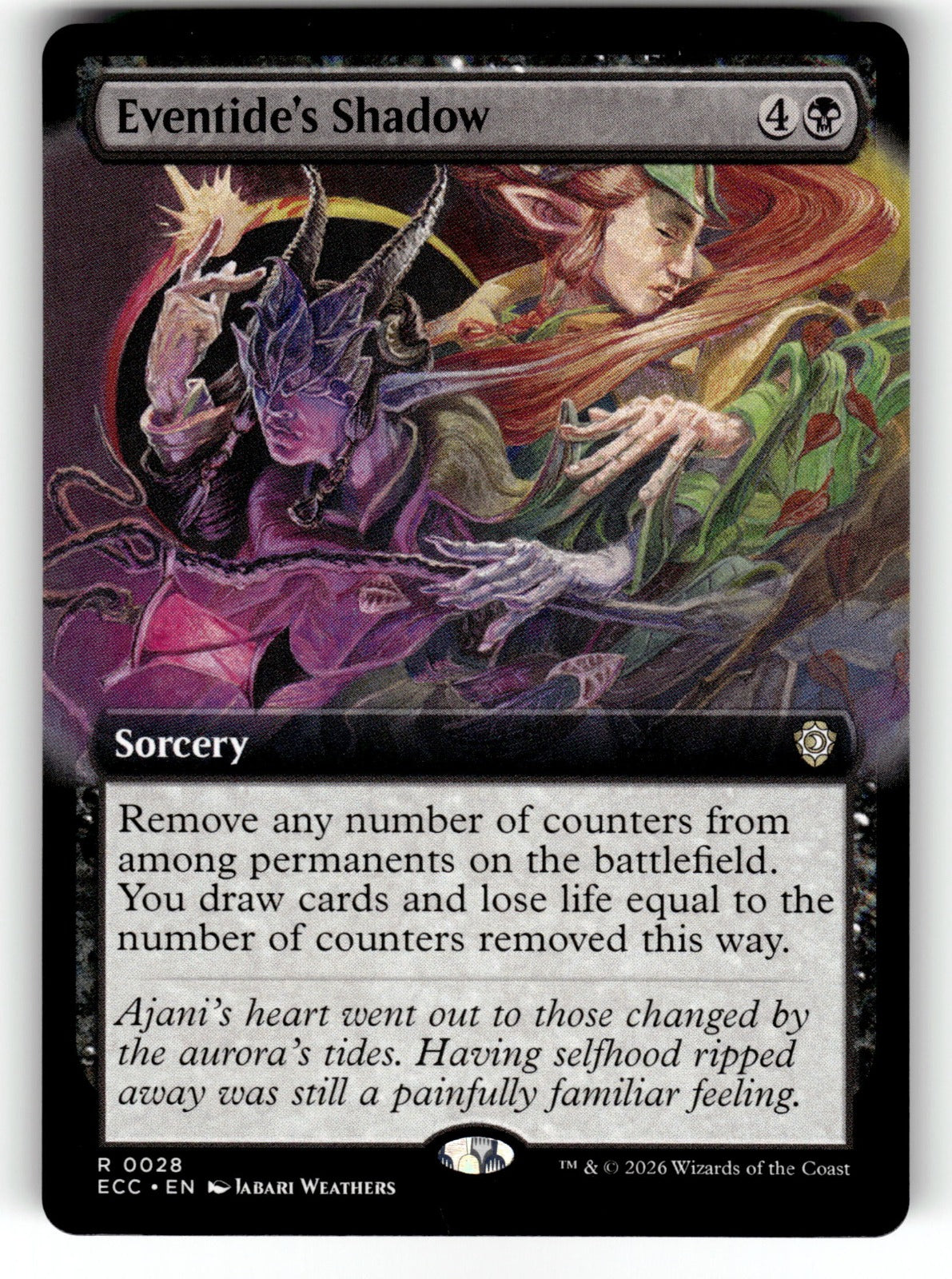 Eventide's Shadow (Extended Art) – 28 ECC: Commander: Lorwyn Eclipsed R NM