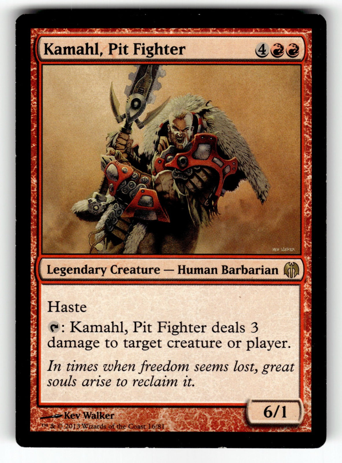 Kamahl, Pit Fighter – 16 DDL: Duel Decks: Heroes vs. Monsters R MP
