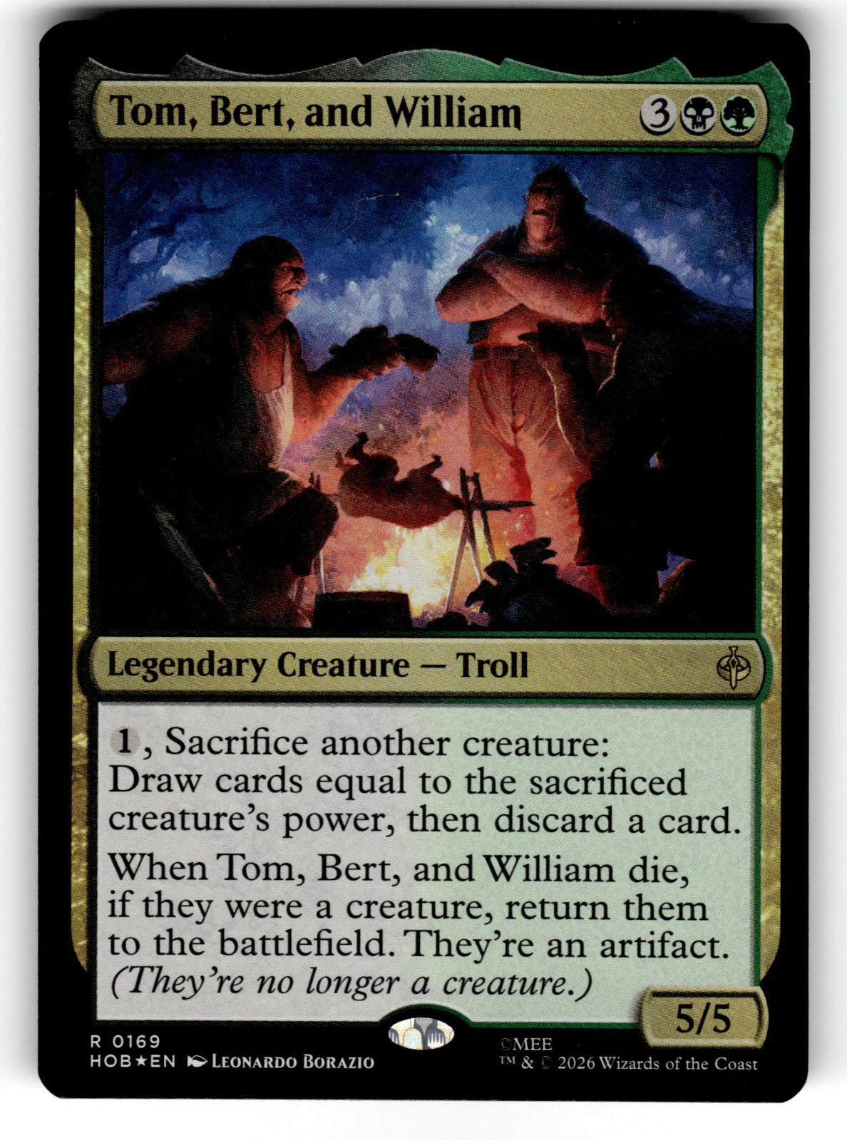 Tom, Bert, and William – 169 HOB: The Hobbit R Foil NM