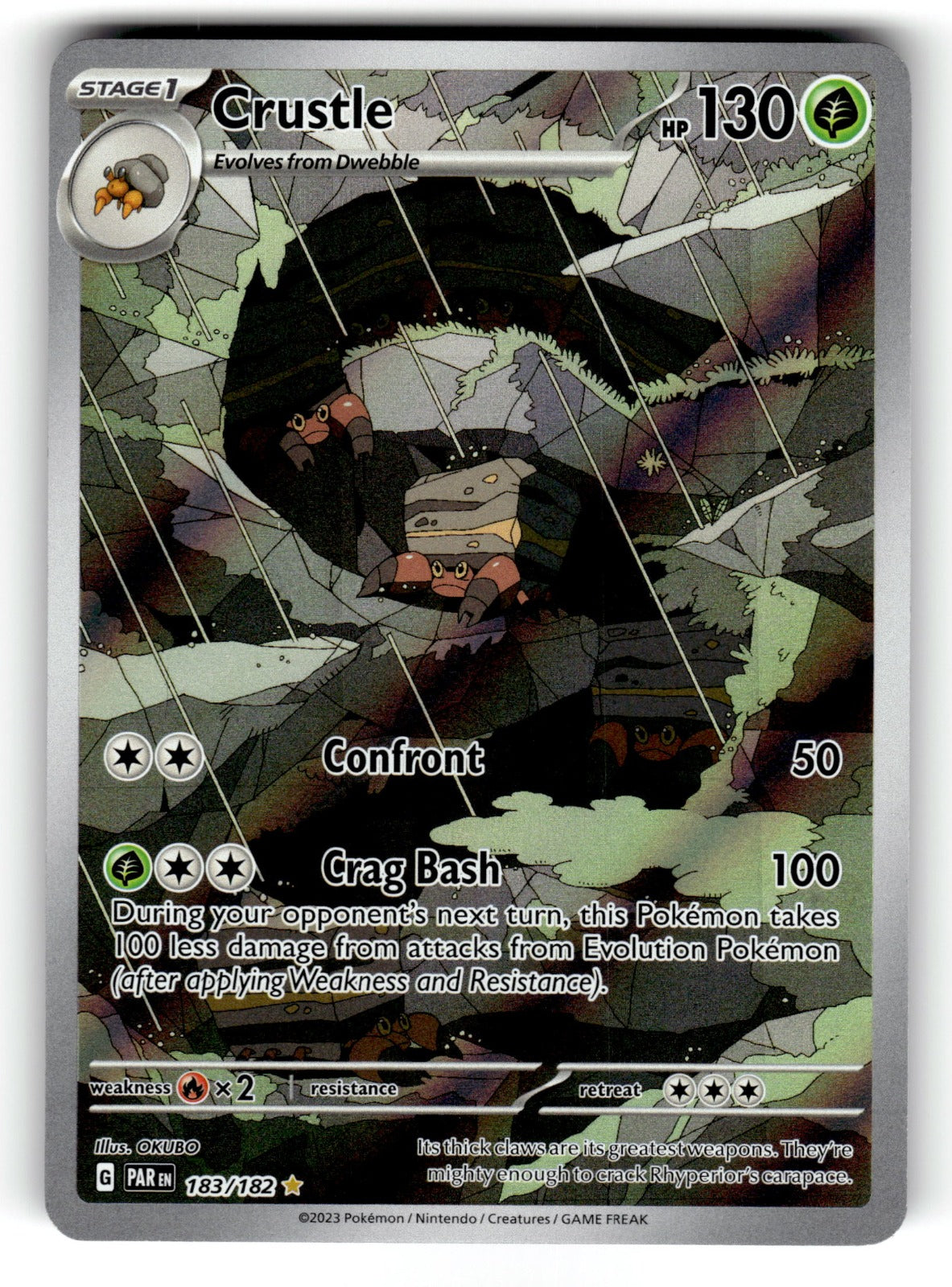 Crustle – 183/182 PAR: SV04: Paradox Rift Illustration Rare Holo LP