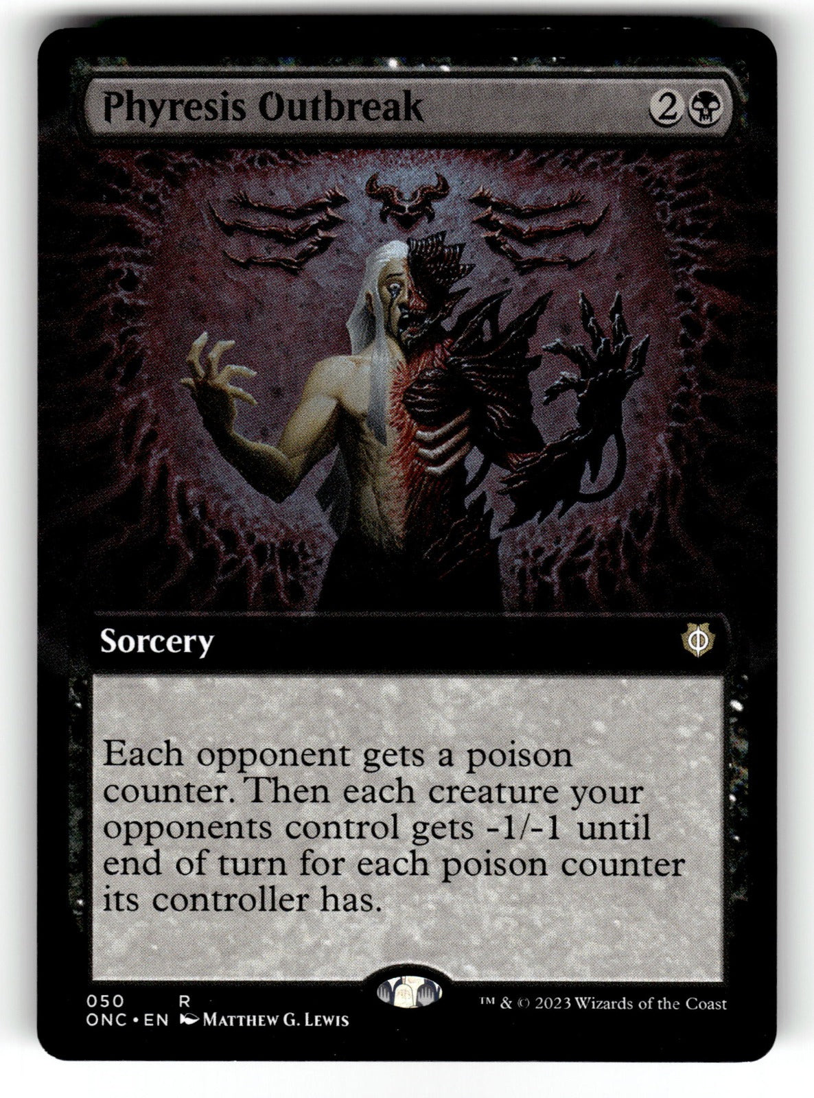 Phyresis Outbreak (Extended Art) – 50 ONC: Commander: Phyrexia: All Will Be One R NM
