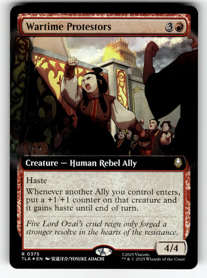 Wartime Protestors (Extended Art) – 375 TLA: Avatar: The Last Airbender R Foil NM