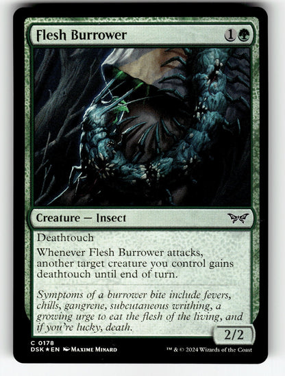 Flesh Burrower – 178 DSK: Duskmourn: House of Horror C Foil NM