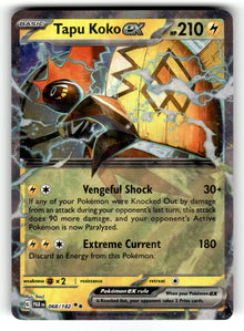 Tapu Koko ex – 068/182 PAR: SV04: Paradox Rift Double Rare Holo NM