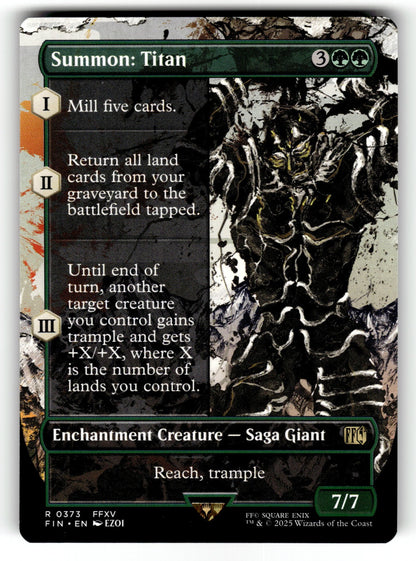 Summon: Titan (Borderless) – 373 FIN: FINAL FANTASY R NM