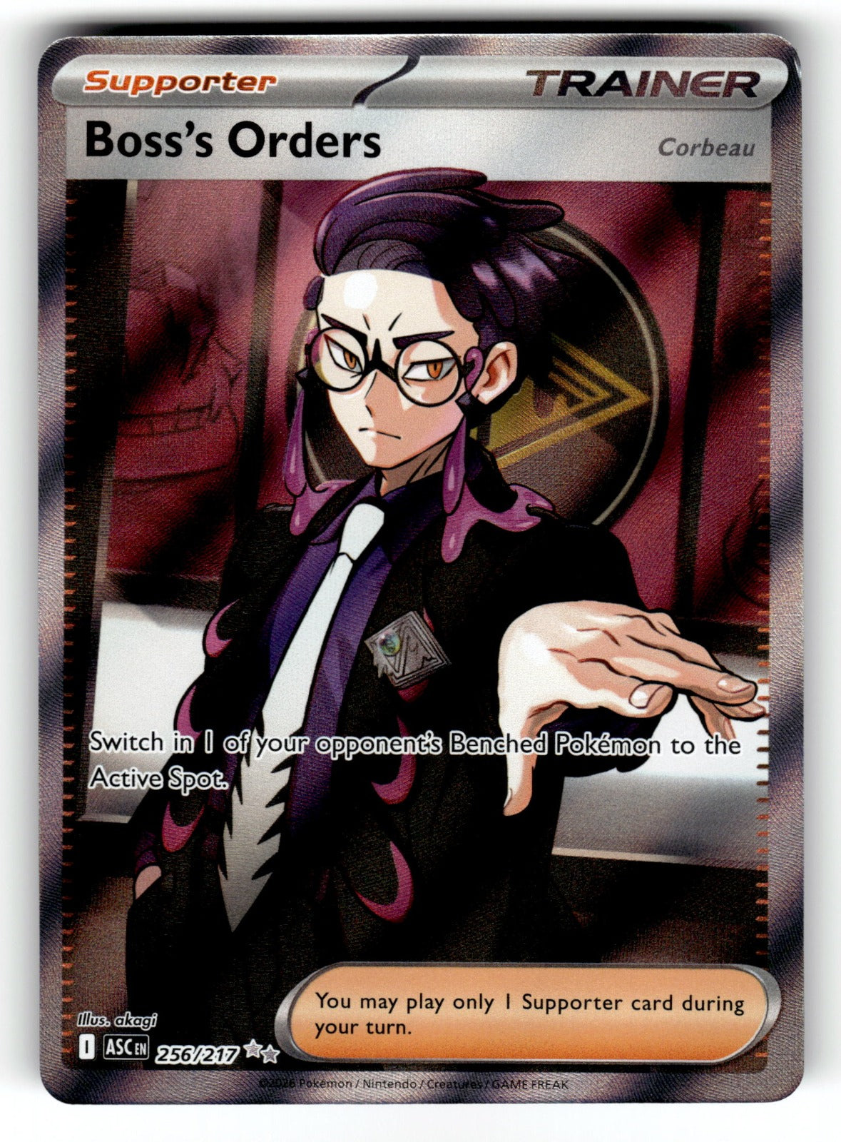Boss's Orders [Corbeau] – 256/217 ASC: ME: Ascended Heroes Ultra Rare HoloNM