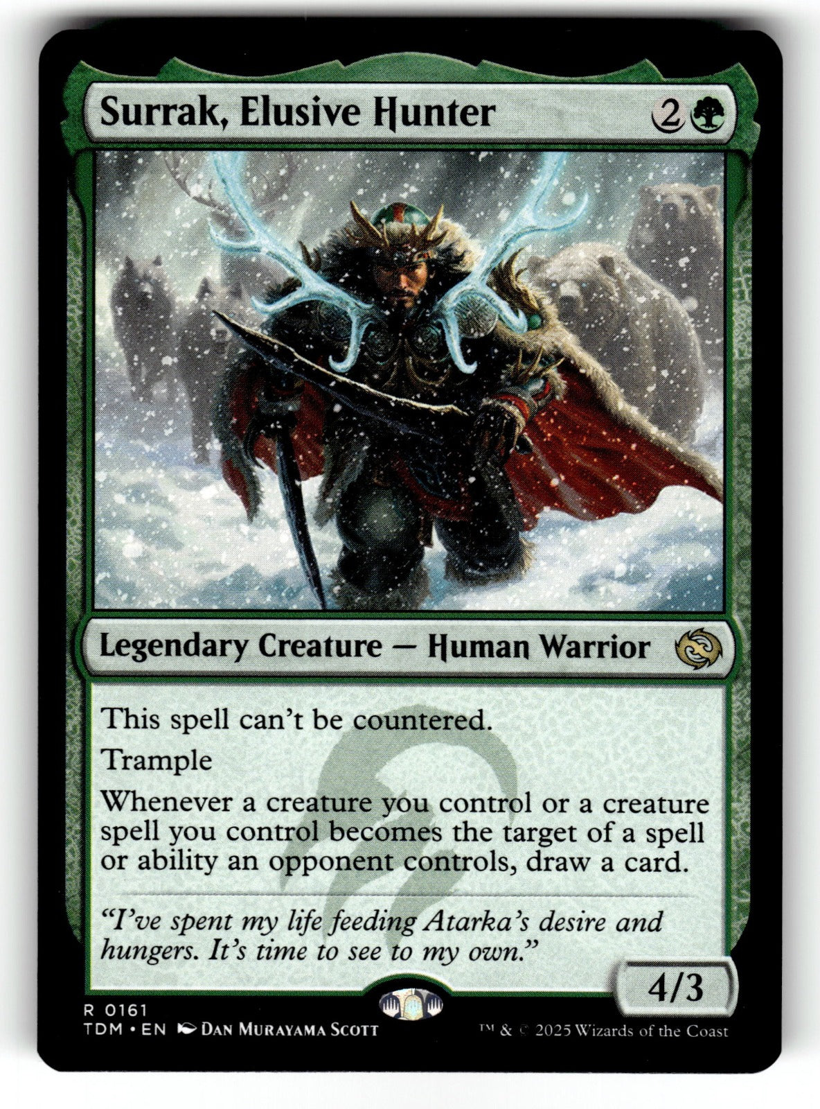 Surrak, Elusive Hunter – 161 TDM: Tarkir: Dragonstorm R NM