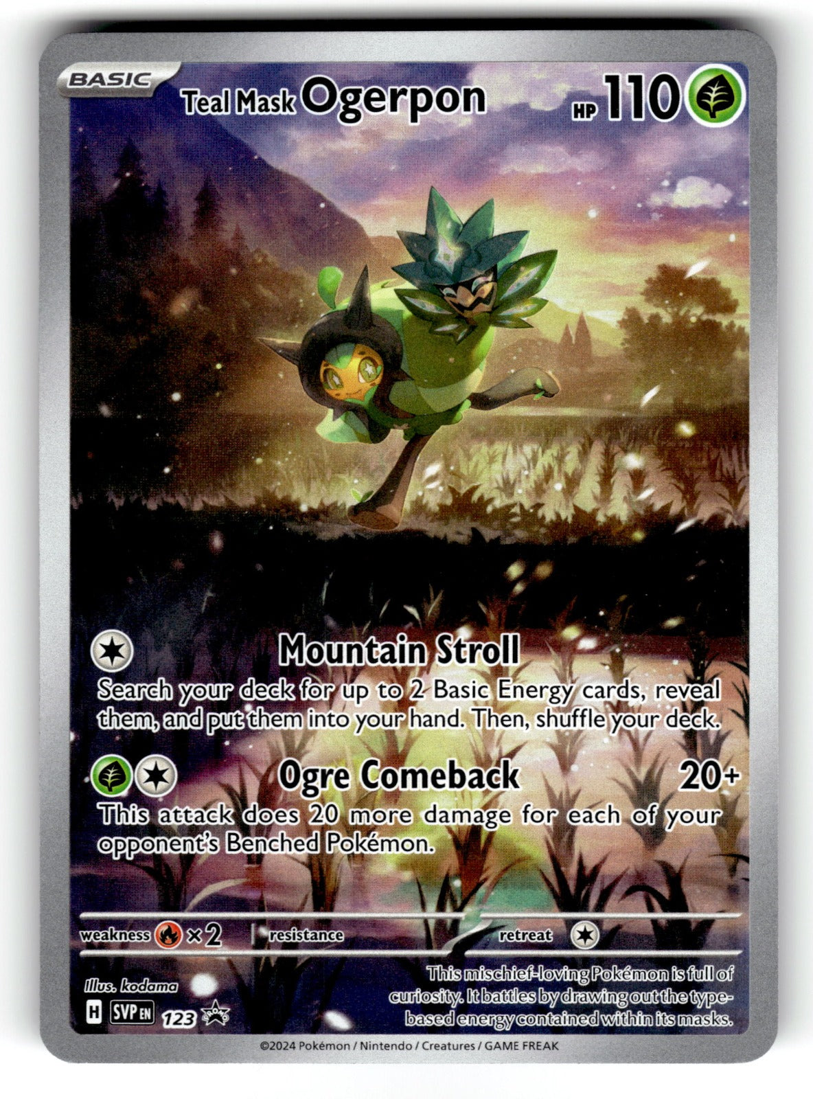 Teal Mask Ogerpon – 123 SVP: SV: Scarlet & Violet Promo Cards Promo HoloNM