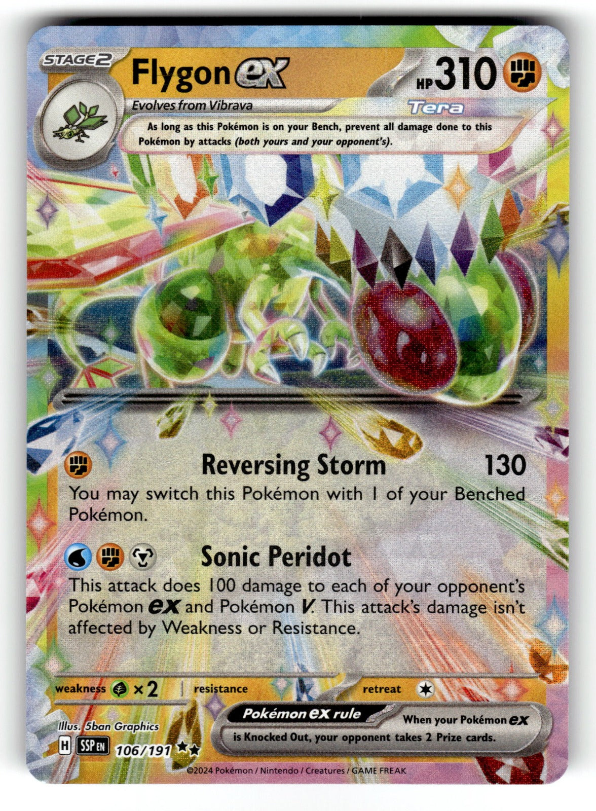 Flygon ex – 106/191 SSP: SV08: Surging Sparks Double Rare Holo NM