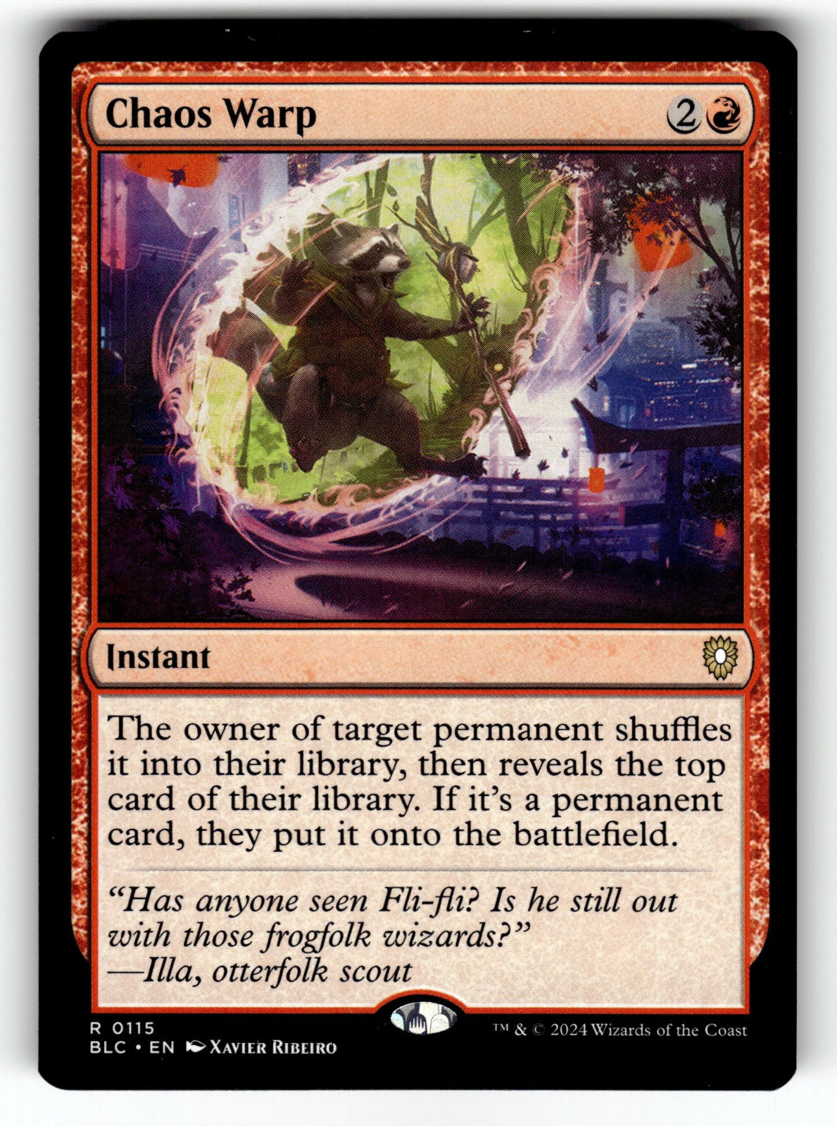 Chaos Warp – 115 BLC: Commander: Bloomburrow R NM