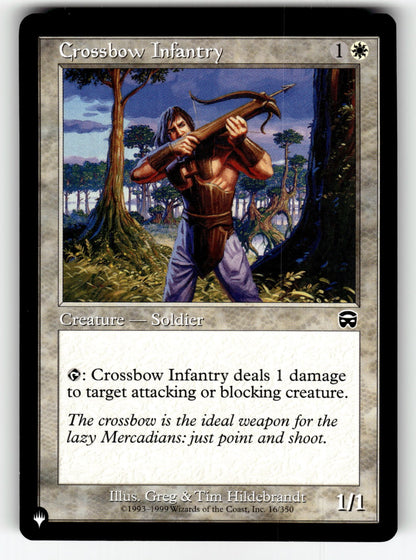 Crossbow Infantry – 16/350 LIST: The List Reprints C NM