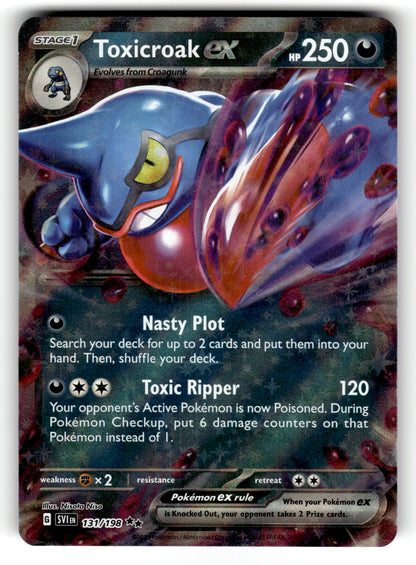 Toxicroak ex - – 131/198 SVI: SV01: Scarlet & Violet Base Set Double Rare Holo NM