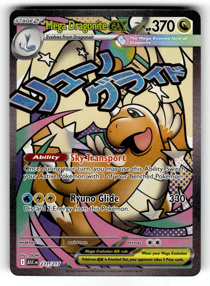 Mega Dragonite ex – 271/217 ASC: ME: Ascended Heroes Mega Attack Rare Holo NM