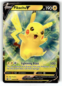 Pikachu V – SWSH198 SWSD: SWSH: Sword & Shield Promo Cards Promo Holo NM