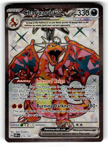 Charizard ex – 215/197 OBF: SV03: Obsidian Flames Ultra Rare Holo NM