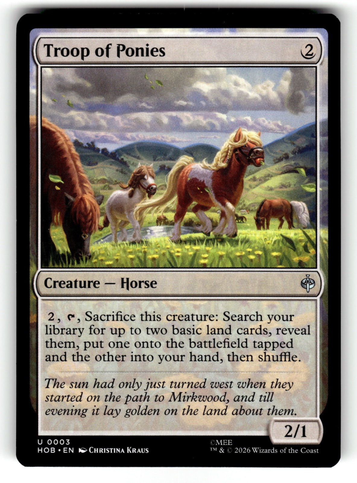 Troop of Ponies – 3 HOB: The Hobbit U NM