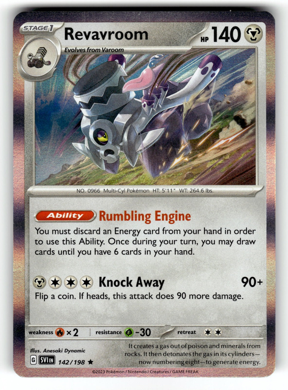 Revavroom – 142/198 SVI: SV01: Scarlet & Violet Base Set Rare Holo NM