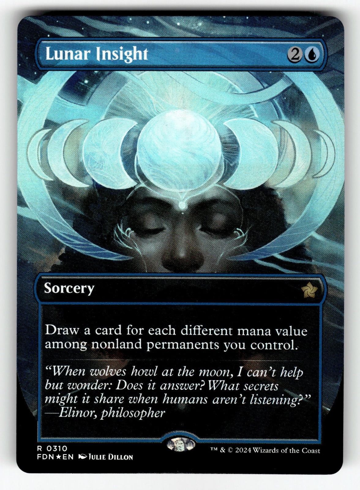 Lunar Insight (Borderless) – 310 FDN: Foundations R Foil NM