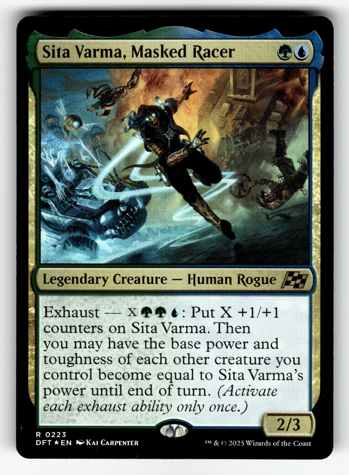 Sita Varma, Masked Racer – 223 DFT: Aetherdrift R Foil NM