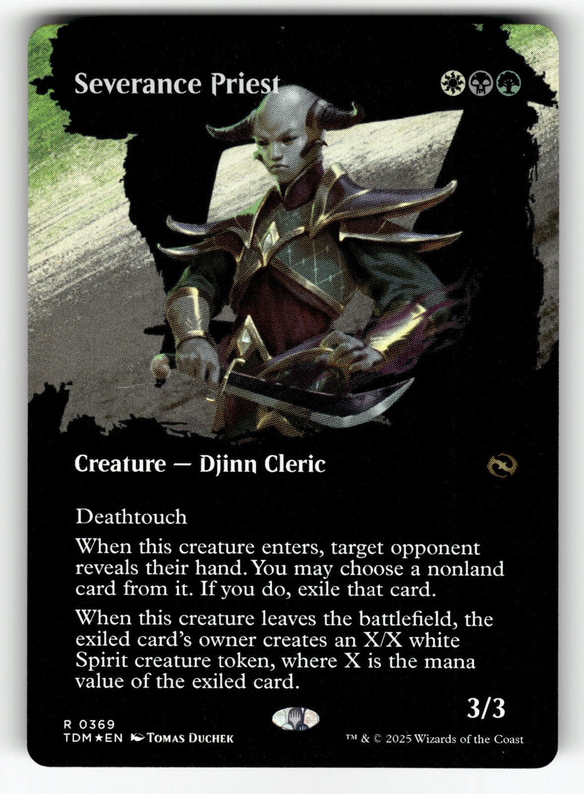 Severance Priest (Borderless) – 369 TDM: Tarkir: Dragonstorm R Foil NM