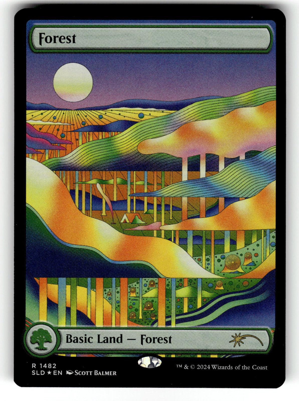 Forest (Rainbow Foil) – 1482 SLD: Secret Lair Drop Series R Foil NM