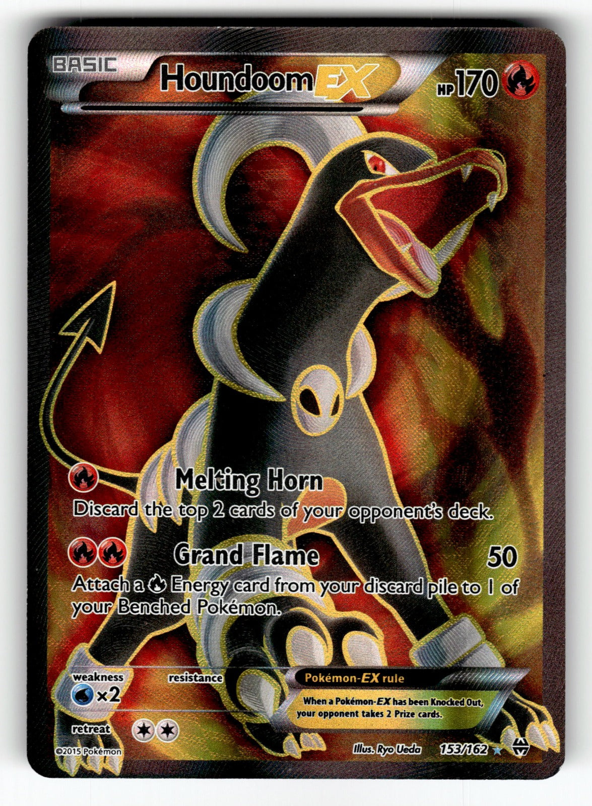 Houndoom EX (Full Art) – 153/162 BKT: XY - BREAKthrough Ultra Rare Holo LP