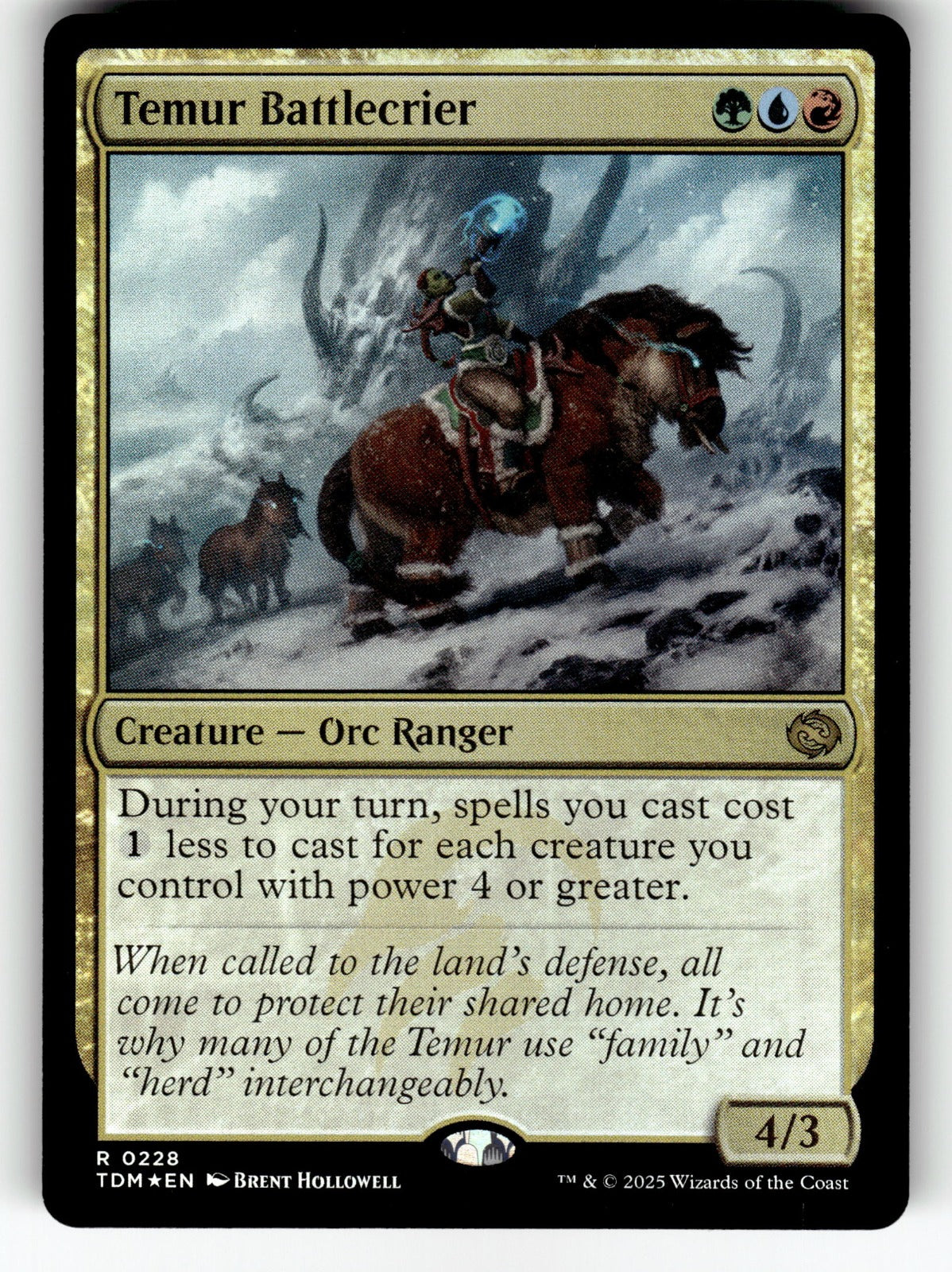 Temur Battlecrier – 228 TDM: Tarkir: Dragonstorm R FoilNM