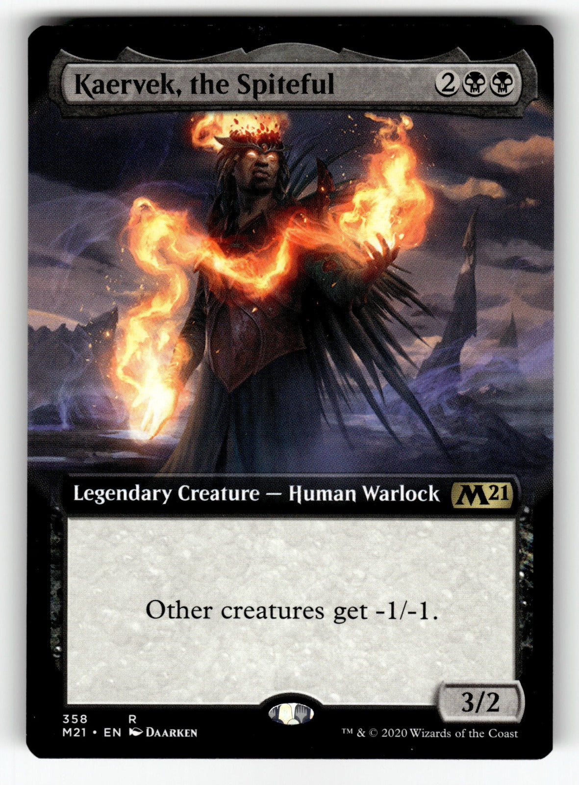 Kaervek, the Spiteful (Extended Art) – 358 M21: Core Set 2021 R LP